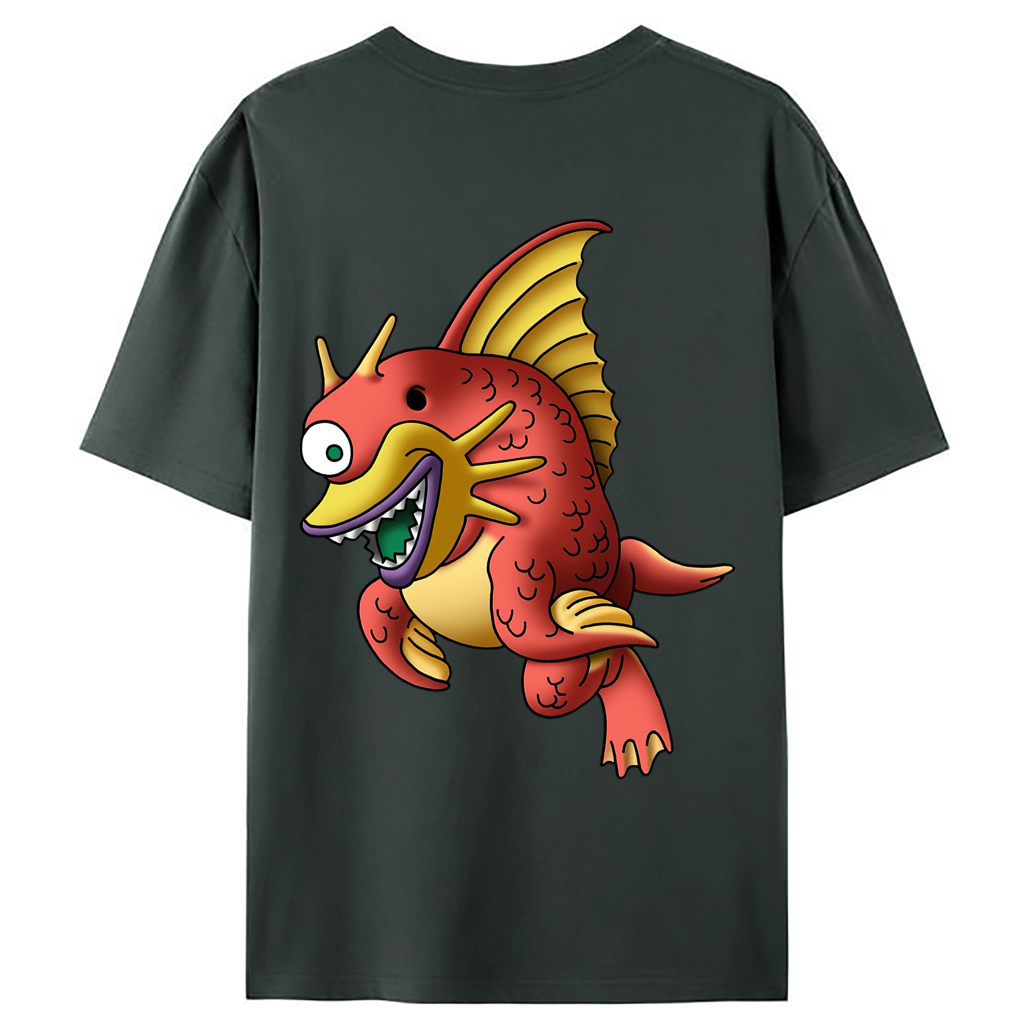 （画像用） ドラゴンクエスト Doragon Kuesuto Dragon Quest 綿100％ メンズ半袖Tシャツ（バックプリント） 通気性